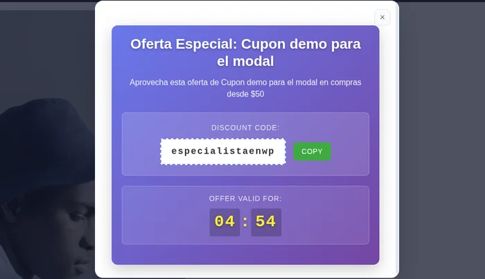 Imagen del proyecto Plugin WordPress de Modales Profesionales Gratuito