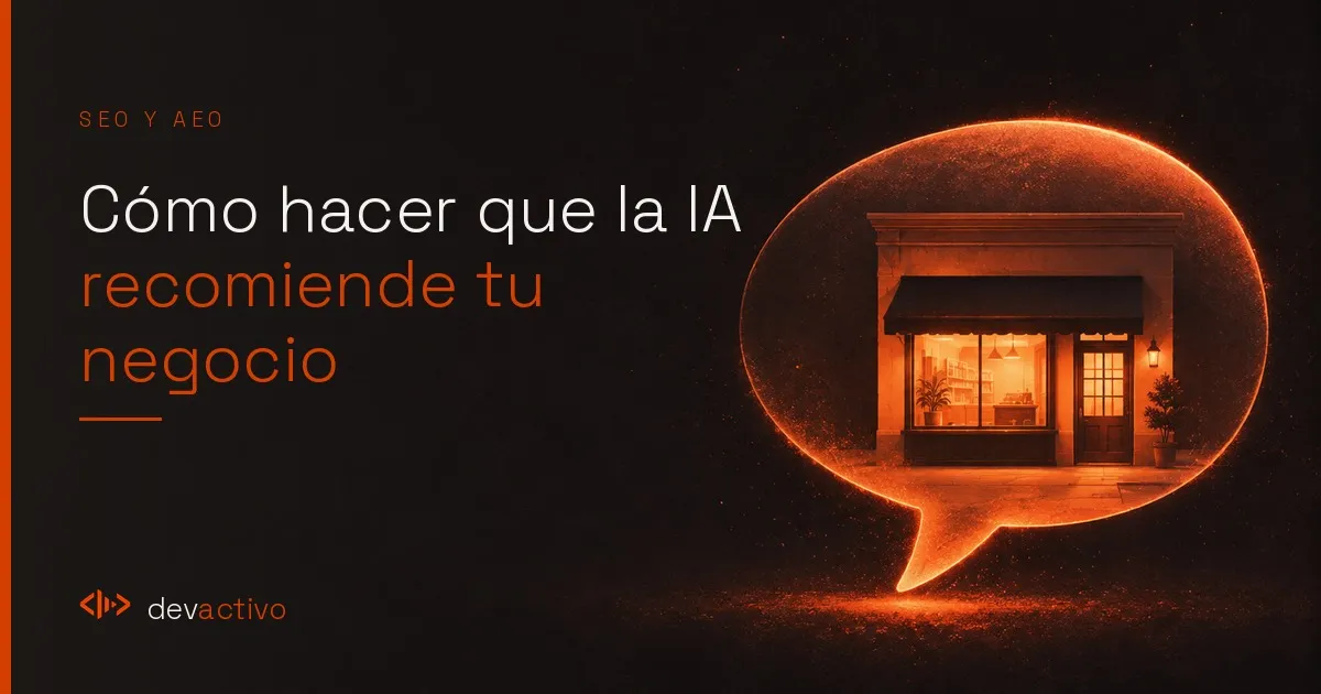Ilustración de una burbuja de conversación que contiene un negocio iluminado