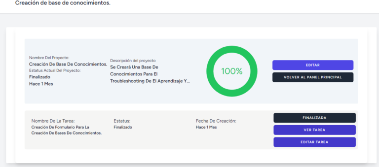 Gestor de proyectos y bases de conocimiento.