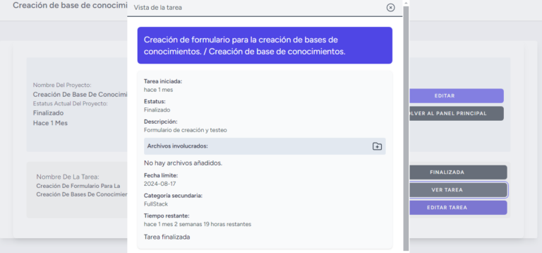 Gestor de proyectos y bases de conocimiento.