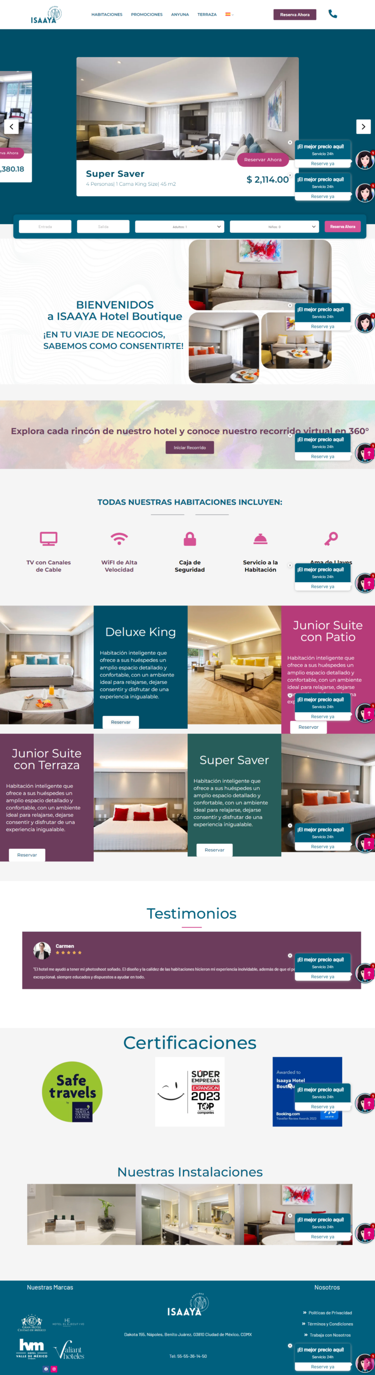 Proyecto de hotel y reservaciones en linea.