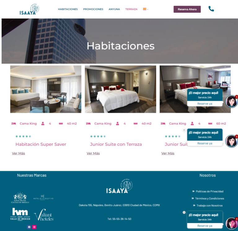 Proyecto de hotel y reservaciones en linea.
