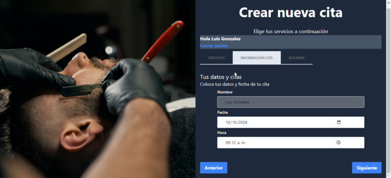 Sistema de citas para peluquería