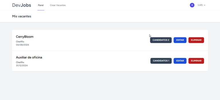 Portal de búsqueda de empleo