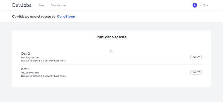 Portal de búsqueda de empleo