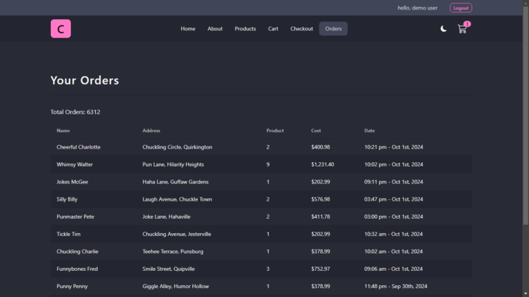 Frontend tienda de muebles en React JS