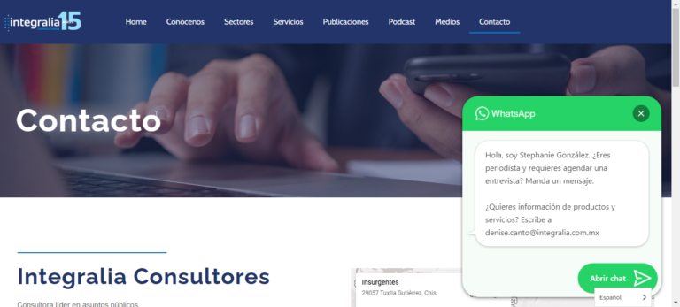 Pagina informativa de consultora